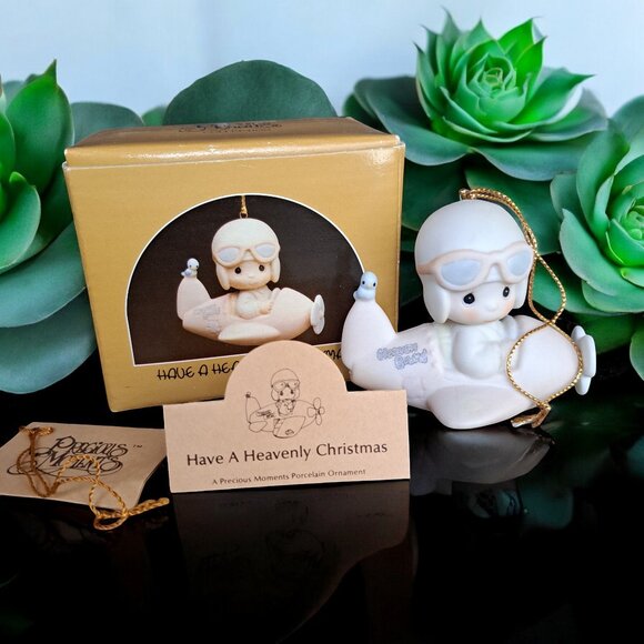 Precious Moments Other - Precious Moments 12416 Have A Heavenly Christmas 1984 Ornament Vintage
